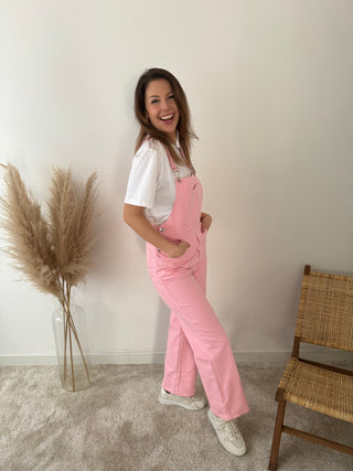 Pink summer dungaree