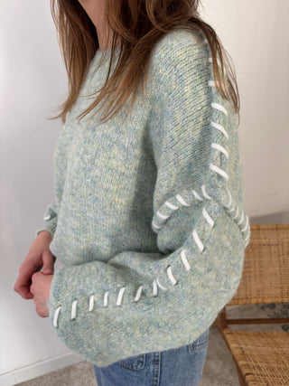 Mint stitched knit