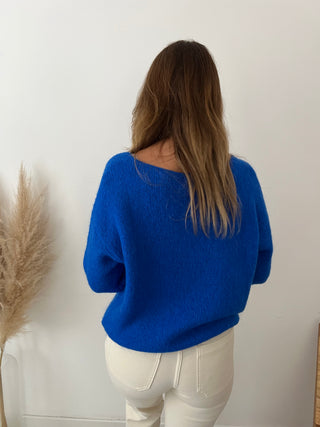 Soft cobalt basic sweater
