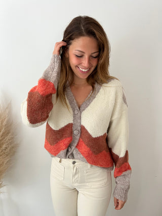 Autumn button knit