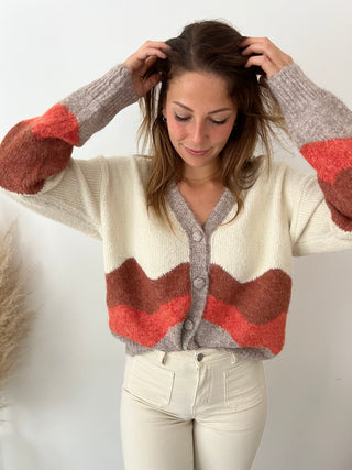 Autumn button knit