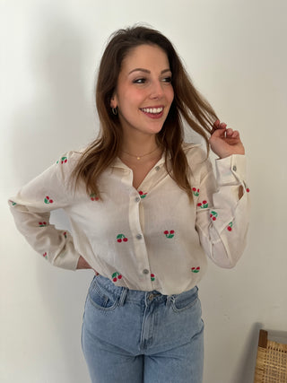 Pretty cherry blouse