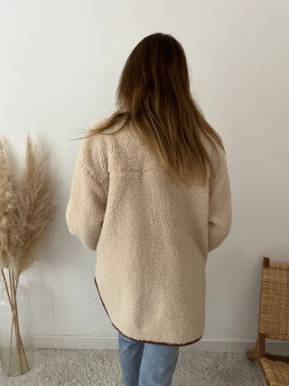 Beige teddy jacket