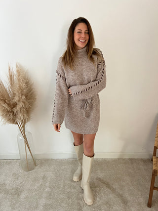Taupe Mia knit dress