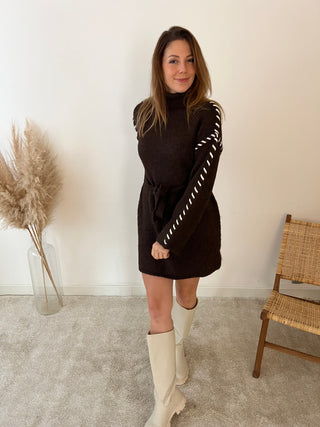 Brown Mia knit dress
