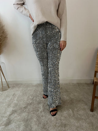 Grey glitter pants