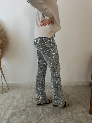 Grey glitter pants